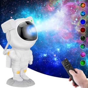 Astronaut Galaxy Projector Night Light – 360° Rotating