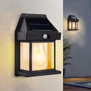 Solar Lights Outdoor, Wall Sconce Motion Sensor, 3 Lighting Modes Waterproof Solar Security Wall Lantern Light