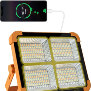 Solar LED Flood Light, 100W, 16500 mAh Rechargeable, Waterproof Outdoor